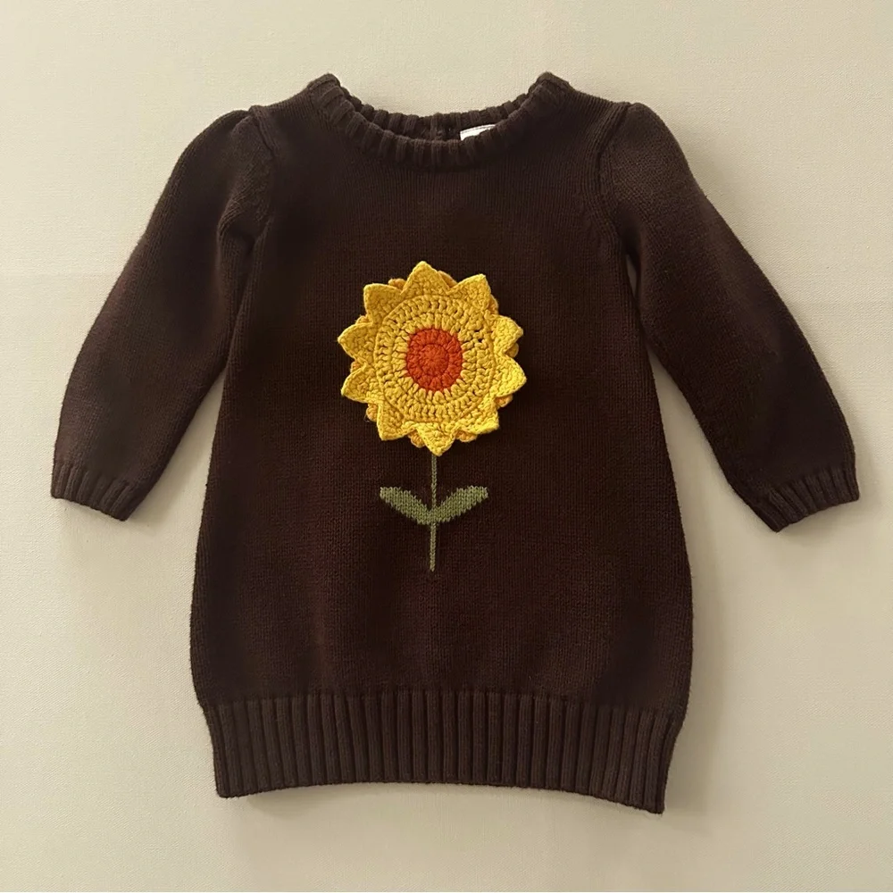 Gymboree 12-18 Months Baby Girl Sunflower Sweater Dress